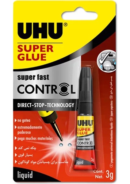 Uhu Super Glue-Japon Yapıştırıcı Blister 40279