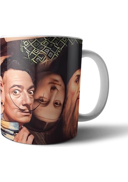 Dali - Van Gogh - Mona Lisa - Inci Küpeli Kız Kupa Bardak