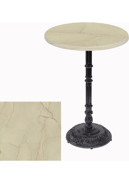 Bistro Döküm Masa (ÇIPA-6075 Werzalit Yuvarlak Q 60CM) - Golden Marble