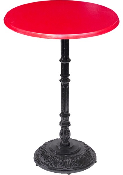 Bistro Döküm Masa (ÇIPA-6075 Werzalit Yuvarlak Q 70CM) - Kırmızı