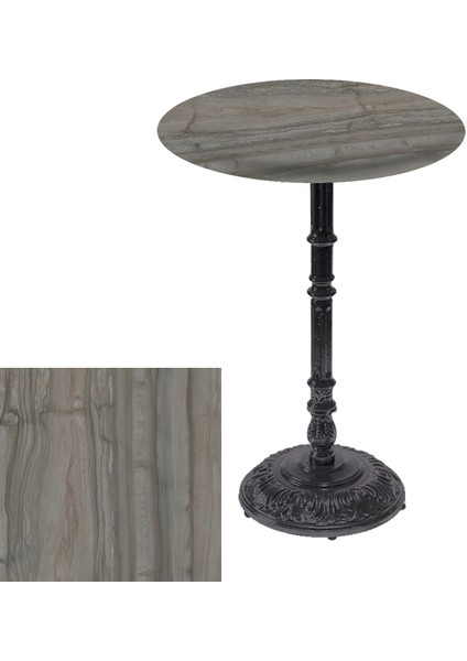 Bistro Döküm Masa (ÇIPA-6075 Werzalit Yuvarlak Q 70CM) - Magma