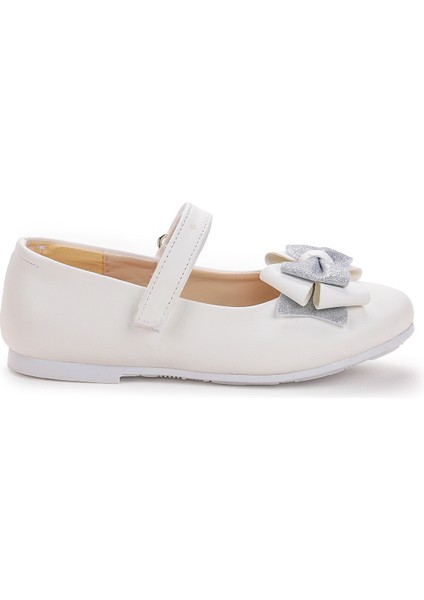 Silvery Cilt Cırtlı Kum Sim Fiyonklu Kız Çocuk Babet Ayakkabı fırsatları