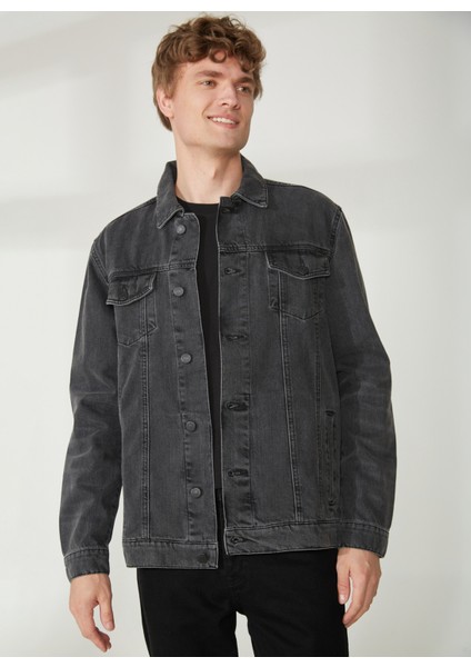 Gömlek Yaka Düz Antrasit Erkek T-Shirt E-Irına modelleri