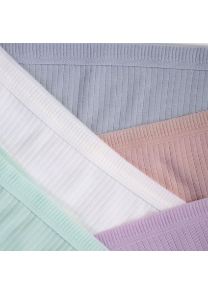 Pamuklu Kadın Fitilli Külot 5 Li Set Paket Slip Normal Bel fiyatları