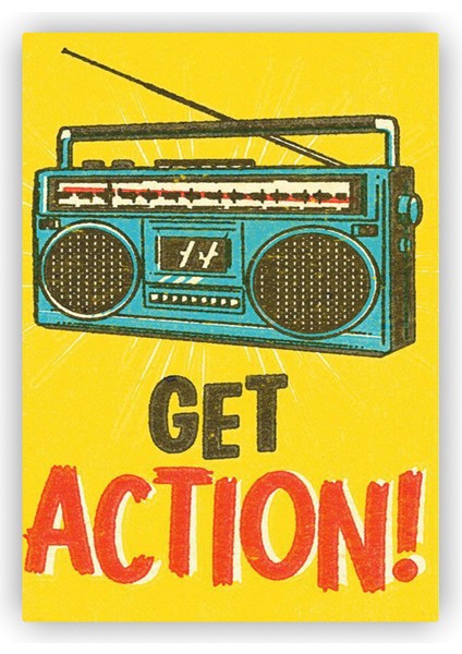 Get Action Ahşap Poster 20X29 cm