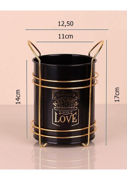 Zhlhome Gold Standtlı Kaşıklık Organizer Kitchen Love fiyatları