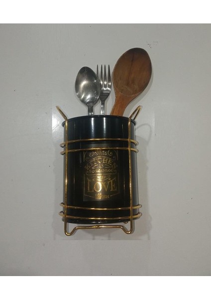 Zhlhome Gold Standtlı Kaşıklık Organizer Kitchen Love fırsatları