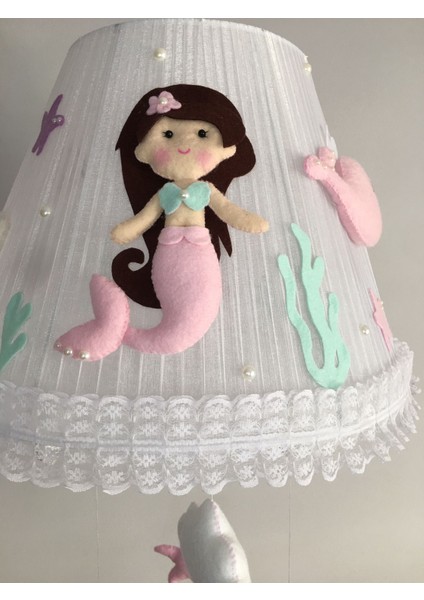 Bebek Çocuk Odası Avize Deniz Kızı Açık Pembe Su Yeşili fırsatları
