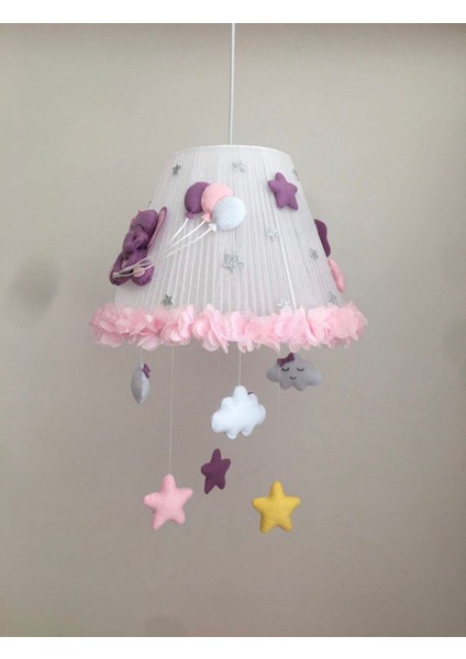 Bebek Çocuk Odası Avize Fil Lila Açık Pembe Sarı Beyaz fiyatları
