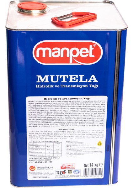 Tullia Agrimotor 10W/30 - 14 kg - Traktör Arka Yağı modelleri