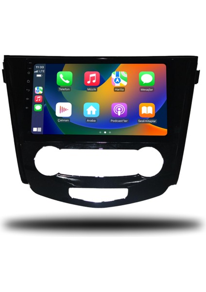 Nissan Qashqai Android Carplay Multimedya 2014-2021 Manuel Klima 4gb Ram + 64GB Hafıza + 8 Çekirdek