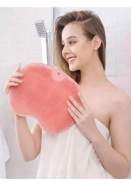 Vantuzlu Banyo Fırçası Masaj Pedi Sırt Ayak Kesesi Yıkama Lifi