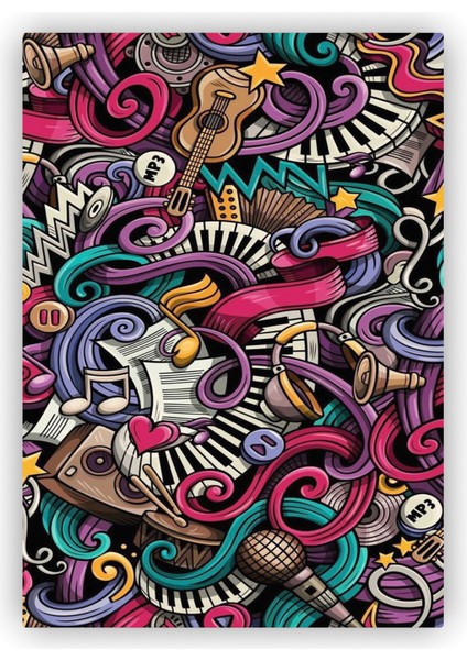 Music Ahşap Poster 20X29 cm
