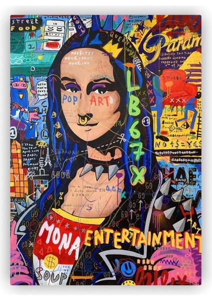 Mona Lisa Pop Art Ahşap Poster 20X29 cm