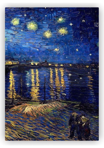 Yıldızlı Gece (Detay) Ahşap Poster 20X29 cm