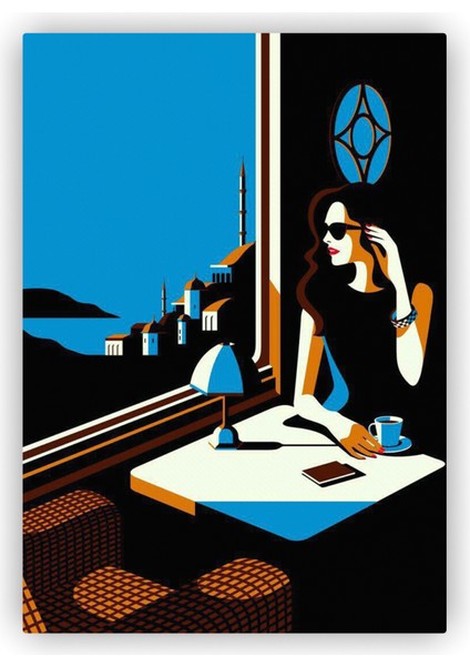 Manzaraya Karşı Ahşap Poster 20X29 cm