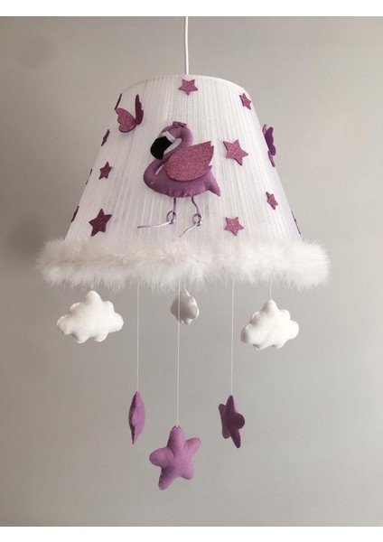 Bebek Çocuk Odası Avize Filamingo Mor Yıldızlı modelleri