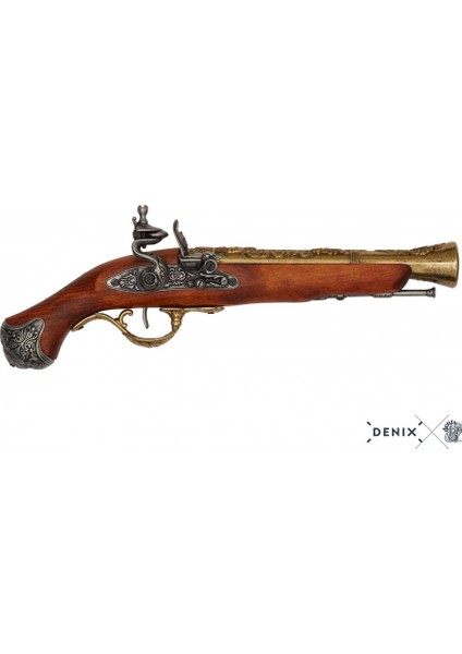 Koleksiyon Grubu-Flıntlock Pıstol, England 18TH. C.-Orijinalden Ilham Alan Tasarım.– Dekoratif Obje ve Koleksiyonluk Model
