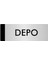 Metal Yönlendirme Levhası Departman Kapı İsimliği Depo 5 x 20 cm Gümüş 1