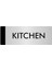 Metal Yönlendirme Levhası Departman Kapı İsimliği Kitchen 5 x 20 cm Gümüş 1