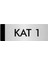 Metal Yönlendirme Levhası Departman Kapı İsimliği Kat 1 5 x 20 cm Gümüş 1