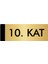 Metal Yönlendirme Levhası Departman Kapı İsimliği 10. Kat 5 x 20 cm Altın 1