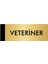Metal Yönlendirme Levhası Departman Kapı İsimliği Veteriner 7 x 20 cm Altın 1
