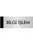 Metal Yönlendirme Levhası Departman Kapı İsimliği Bilgi Işlem 5 x 20 cm Gümüş 1
