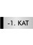 Metal Yönlendirme Levhası Departman Kapı İsimliği -1. Kat 7 x 20 cm Gümüş 1