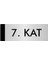 Metal Yönlendirme Levhası Departman Kapı İsimliği 7. Kat 10 x 20 cm Gümüş 1