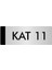 Metal Yönlendirme Levhası Departman Kapı İsimliği Kat 11 5 x 20 cm Gümüş 1