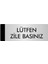 Metal Yönlendirme Levhası Departman Kapı İsimliği Lütfen Zile Basınız 7 x 20 cm Gümüş 1