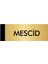 Metal Yönlendirme Levhası Departman Kapı İsimliği Mescid 10 x 20 cm Altın 1