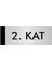 Metal Yönlendirme Levhası Departman Kapı İsimliği 2. Kat 10 x 20 cm Gümüş 1