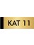 Metal Yönlendirme Levhası Departman Kapı İsimliği Kat 11 10 x 20 cm Altın 1
