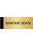 Metal Yönlendirme Levhası Departman Kapı İsimliği Doktor Odası 10 x 20 cm Altın 1