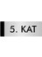 Metal Yönlendirme Levhası Departman Kapı İsimliği 5. Kat 10 x 20 cm Gümüş 1