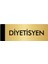 Metal Yönlendirme Levhası Departman Kapı İsimliği Diyetisyen 10 x 20 cm Altın 1