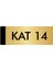 Metal Yönlendirme Levhası Departman Kapı İsimliği Kat 14 7 x 20 cm Altın 1