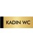 Metal Yönlendirme Levhası Departman Kapı İsimliği Kadın Wc 5 x 20 cm Altın 1