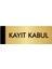 Metal Yönlendirme Levhası Departman Kapı İsimliği Kayıt Kabul 7 x 20 cm Altın 1