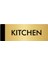 Metal Yönlendirme Levhası Departman Kapı İsimliği Kitchen 10 x 20 cm Altın 1