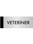 Metal Yönlendirme Levhası Departman Kapı İsimliği Veteriner 10 x 20 cm Gümüş 1
