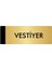 Metal Yönlendirme Levhası Departman Kapı İsimliği Vestiyer 10 x 20 cm Altın 1