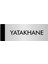 Metal Yönlendirme Levhası Departman Kapı İsimliği Yatakhane 10 x 20 cm Gümüş 1