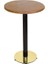 Bistro Masa (Karanfil Gold Werzalit Yuvarlak Q 70CM) - Koyu Ahşap 1