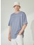 O Yaka Düz Açık İndigo Erkek T-Shirt ARTHUR 3