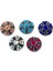 Lot 5 Karışık Rhinestone Crystal Snaps Charms Duth Drag Deri Bilezik (Yurt Dışından) 2