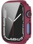 Apple Watch Serisi 7 /8 41MM 2'si 1 Arada Çizik Dirençli Sert Pc Kılıfı Temperli Cam Ekran Koruyucu Şarap Sı (Yurt Dışından) 3