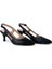 Rahat Modern Arka Açık Deri Stiletto Siyah 1108 4